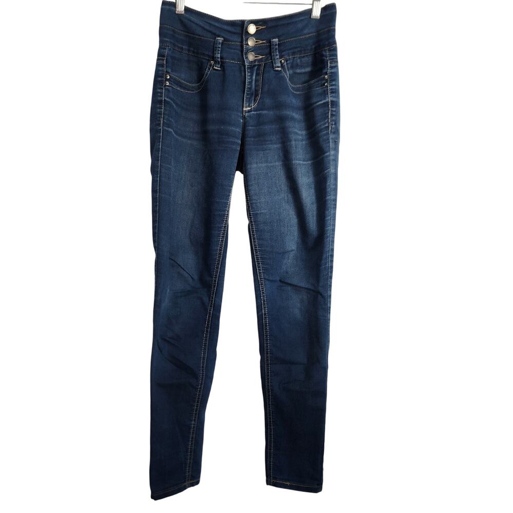Vintage‎ YMI High Waisted Stretchy Skinny Jeans Sz 3 Y2k Signature 3 Buttons
